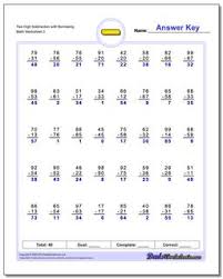 It may be printed, downloaded or saved and used in your classroom, home school, or other educational environment to help someone. Subtraction Worksheets Full Borrowing