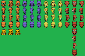 Five Nights At Freddy S Animatronics Sprites By Chaosian01 Rpg Maker Rpg Maker Vx Sprite