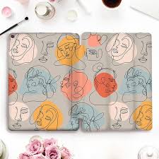 Art Ipad Case Girls Ipad Pro 11 12 9 10 5 Aesthetic Ipad 9 7 10 2 7th Gen Air 3 Mini 5 Line Drawing Girly Minimalist Modern Abstract Faces In 2021 Ipad Case Ipad Pro Ipad Drawings