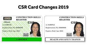 General, skilled and craft cards; Csr Changes In 2019 Health Matters Belfast Newry Csr Card