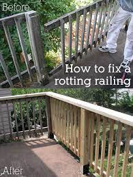 How To Replace A Rotted Wood Porch Railing Ehow Porch Railing Diy Wood Porch Railings Porch Railing