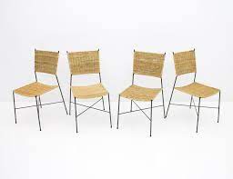 Maybe you would like to learn more about one of these? Set Of 4 Dining Room Chairs In Wicker Metal Germany 1960s 82218