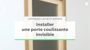 Double porte coulisante rails caché : Poser Une Porte Coulissante Invisible Optimiser Un Petit Espace Youtube