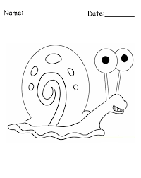 Snail coloring page cone the pages alec pro. Gary The Snail Spongebob Printable Coloring Pages