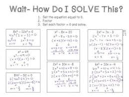 Solving polynomial equations using technology. Algebra 1 Factoring And Solving Polynomial Equation Flow Chart For Review