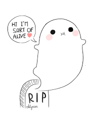 You may get discouraged more easily by the first mistake you make. Pyon Pyon Cute Ghost Cute Drawings Drawings