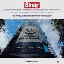 Bagaimanapun, pelajar yang mahu mengikuti program pengajian di ipts perlu bijak memilih kerana ada sesetengah program ditawarkan tidak memperoleh perakuan daripada agensi kelayakan malaysia (mqa). Universiti Kuala Lumpur Unikl Photos Facebook