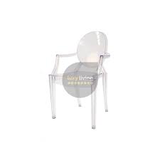 Louis ghost chair, bubble club sofa and la bohème stool. Replica Philippe Starck Louis Ghost Arm Chair Clear Transparent
