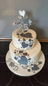 Cake For Silver Wedding Hearts Fondant Fondant Hearts Silver Wedding 25th Wedding Anniversary Cakes 25 Anniversary Cake Cake