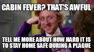 Maybe you would like to learn more about one of these? Meme Creator Funny Cabin Fever That S Awful Tell Me More About How Hard It Is To Stay Home Safe Du Meme Generator At Memecreator Org