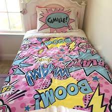 Very vibrant colors, looks like the picture. Personalized Girls Bedding Superhero Comforter Toddler Girls Etsy Kid Room Decor Room Themes Kids Bedroom