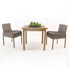 9pc square dining table with linen blue fabric parson chairs with cappuccino chair legs. Teak Square Table Zambezi Wicker Chairs Outdoor Dining Set