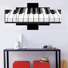 Maybe you would like to learn more about one of these? Amazon Com Black And White Bedroom Wall Decor Piano Keys Paintings Keyboard Pictures Music Wall Art 5 Piece Canvas Modern Artwork Home Decor For Living Room Framed Gallery Wrapped Ready To Hang 50 Wx24 H Everything