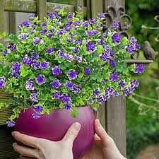 Especially if you already have a garden will real plants for example, some outdoor plants might not be able to grow in some weather conditions, while others can thrive; 33cm Artificial Flowers Fake Outdoor Uv Resistant Plants Faux Plastic Purple Floral Decor Home Decor