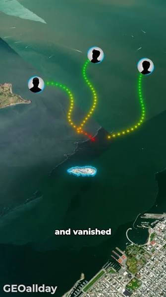 The Only Men Who Escaped Alcatraz 😱🏝️, #escape #alcatraz #map