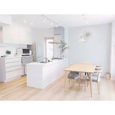 キッチン 北欧 ブルーグレー 壁紙 アクセントクロス などのインテリア実例 2017 10 15 13 46 27 roomclip ルームクリップ 和風の家の設計 小さなダイニングルーム 無印良品の家