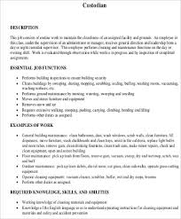 Even though babysitting is a less traditional job, the skills required can translate to other positions you may be seeking, whether inside or outside of child care. Free 8 Sample Custodian Resume Templates In Ms Word Pdf