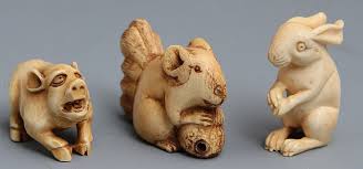 Netsuke carvers are called netsukeshi. Lot 3 Japanese Ivory Netsuke Of Animals
