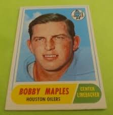 1968 Bobby Maples Topps NFL Football Card #16 Houston Oilers NM