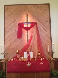 Pentecost Installation From Odessa Catharine Umc Church Altar Decorations Pentecost Church Display