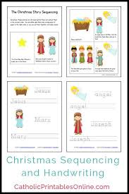 Birth Of Jesus Story With Pictures Printable Christmas Mini Book And Handwriting Printables For Preschool 1st Grade Christmas Writing Christmas Minis Christmas Kindergarten