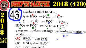 Titrasi merupakan satu dari sekian banyak metode kimia yang dilakukan untuk menentukan konsentrasi sebuah larutan dengan cara mereaksikan beberapa volume larutan tersebut pada sejumlah volume larutan yang lainnya yang konsentrasinya sudah diketahui bernama larutan baku. Pembahasan Soal Sbmptn Saintek 2018 Kimia Kode 470 No43 Asam Basa Konjugasi Youtube