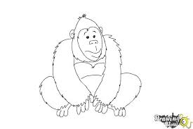 Would you like to draw your very own cartoon gorilla? How To Draw A Gorilla For Kids Drawingnow