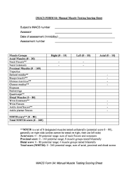 Fillable Online Niehs Nih Imacs Form 04 Manual Muscle