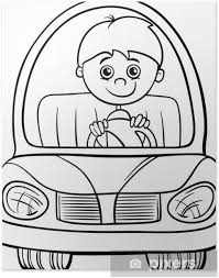 Livre de coloriage est un dessin à colorier app classique donc pas besoin de coloriage numéroté! Poster Garcon De Bande Dessinee De Voiture Page A Colorier Pixers Nous Vivons Pour Changer