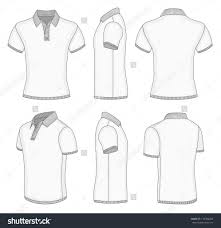 Stock Vector All Views Men S White Short Sleeve Polo Shirt Design Templates Front Back Half Turned And Side 1782840 Polo Shirt Design Polo Design Shirt Drawing