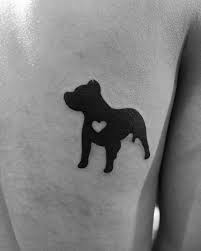 Foo dog tattoos are particularly popular for men, though any gender may choose to sport this iconic design. 50 Pitbull Tattoo Designs Fur Manner Hund Tinte Ideen Mann Stil Tattoo Pitbull Tattoo Dog Tattoos Small Dog Tattoos