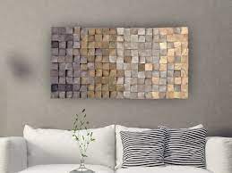 Holz Mosaik Wand Dekor Textur Holz Wandkunst 3d Wandbehang Etsy Wood Panel Wall Decor Wooden Wall Decor Wall Decor