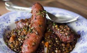 Saucisses Aux Lentilles Avec Thermomix Recette Thermomix Thermomix Recette Recette Saucisse Lentille Recettes De Cuisine