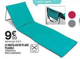 Offre Le Matelas De Plage Pliable Chez Centrakor