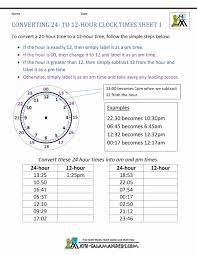 Time Clock Conversion Chart Elegant 24 Hour Clock Conversion Worksheets In 2020 Conversion Chart Charts And Graphs Chart