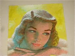 Edwin Georgi,unfinished illustration, woman, not known what for. A LOOKER! 