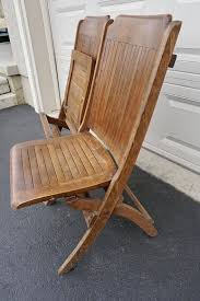 Double Seated Vintage Wooden Folding Chair Antique Church Wooden Folding Chairs Chair Folding Chair