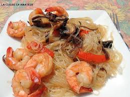 Vermicelles De Soja Aux Champinons Et Crevettes Recipe Cooking Food Meat