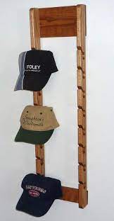 Oak Cap Rack For 16 Caps Cap Rack Diy Hat Rack Rack Ideas