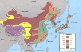 How big of an area does china have? Topography Map Of China Mapsof Net