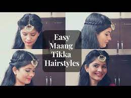 4 Maang Tikka Hairstyles Rope Braid And Twist Hairstyles With Maang Tikka Youtube Hair Styles Twist Hairstyles Simple Wedding Hairstyles