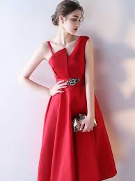 Wine Red Asymmetric Neckline Swing Evening Dress Evening Dresses Dresses Cocktail Dresses With Sleeves