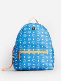 mcm backpacks mmk9sra01 whitelogotblue