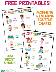 Kids Daily Routine Chart Free Printable Viva Veltoro