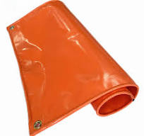 Orange Tear Resistant PVC Fabric Tarpaulin For Flexible ...