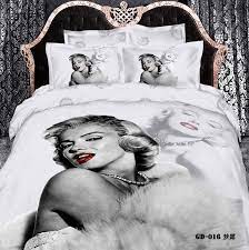 Beautiful marilyn monroe bedding sets and comforters! 3d Marilyn Monroe Bedding Bedroom Set California King Queen Size Duvet Cover Bedspread Bed In A Bag Fitted Sheets Quilt Cotton Bed In A Bag Bed In Bagbedspreads Beds Aliexpress