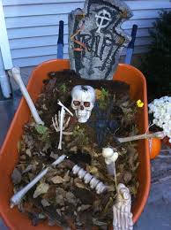 Maybe you would like to learn more about one of these? Bag Of Bones From Walmart Dirt And Wheel Barrel From My Yard Equal Instant Halloween Decorat Halloween Decorations Spooky Decor Halloween Outdoor Decorations