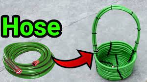 Position the hose's female coupling facing downward on the inside of the basket, at the point. How To Make A Basket Of Hose Life Hack Tutorial Youtube