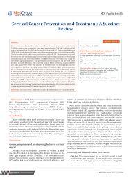 Cervical cancer is treated in several ways. Pdf Cervical Cancer Prevention And Treatment A Succinct Review