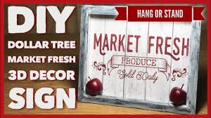 Goldman sachs adjusts price target on dollar tree to $118 from $126, maintains buy rating. Diy Dollar Tree Market Fresh 3d Farmhouse Decor Sign Wall Or Table Decor Shadow Box Room Decor Youtube